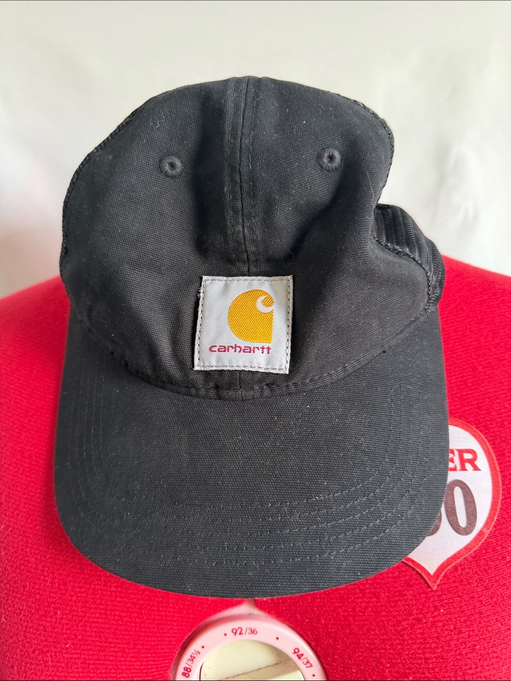 Carhartt Black Hat with Yellow Logo Patch